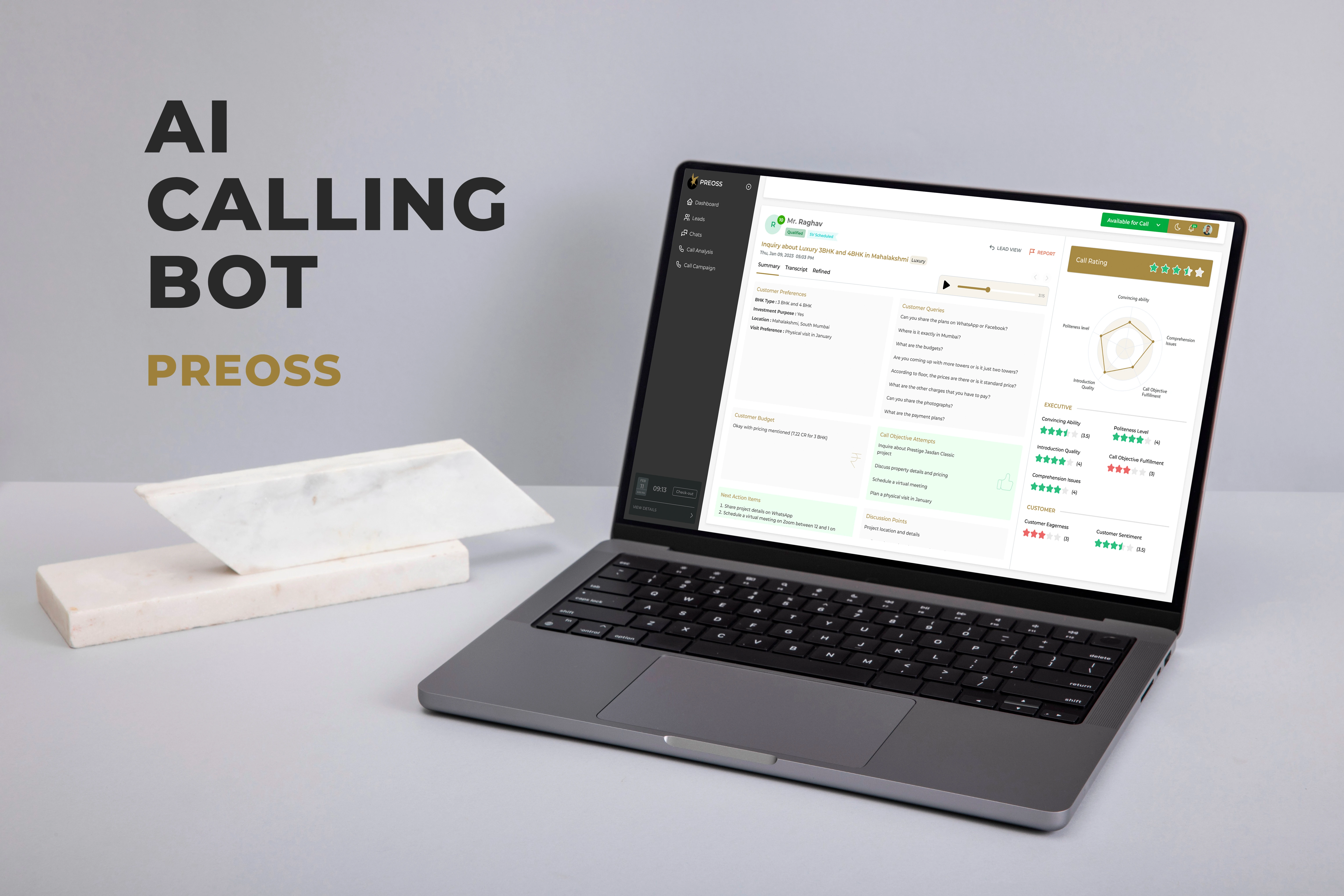 AI Calling Bot – Pre-Sales Automation Flow